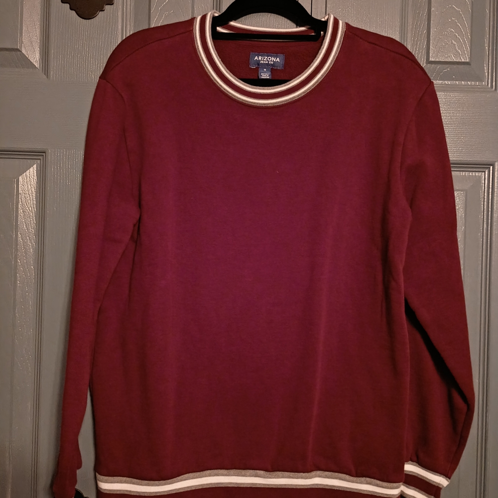 Arizona Jean Company Men's Maroon Crewneck Sweater